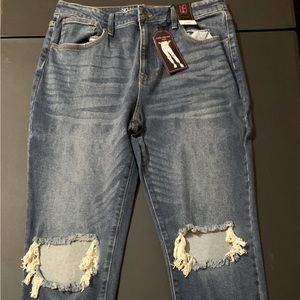 No Boundaries high waist mom jeans sz 15 NWT